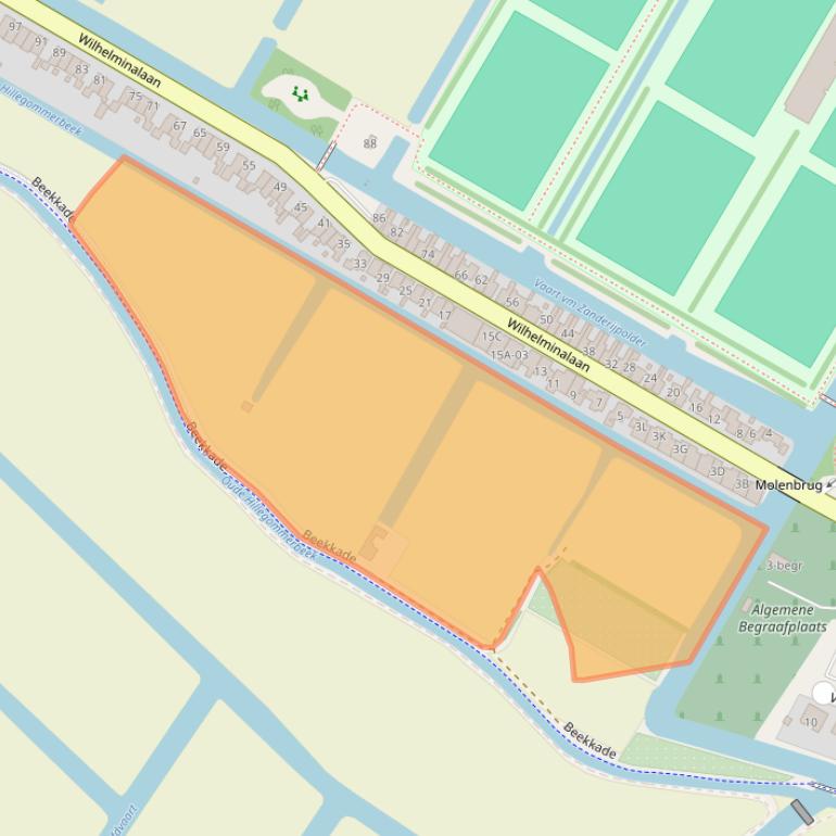 Kaart van postcodegebied 2182BZ.