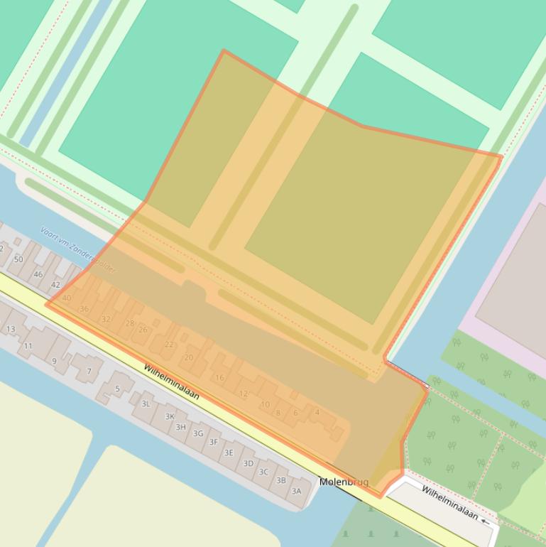 Kaart van postcodegebied 2182CD.