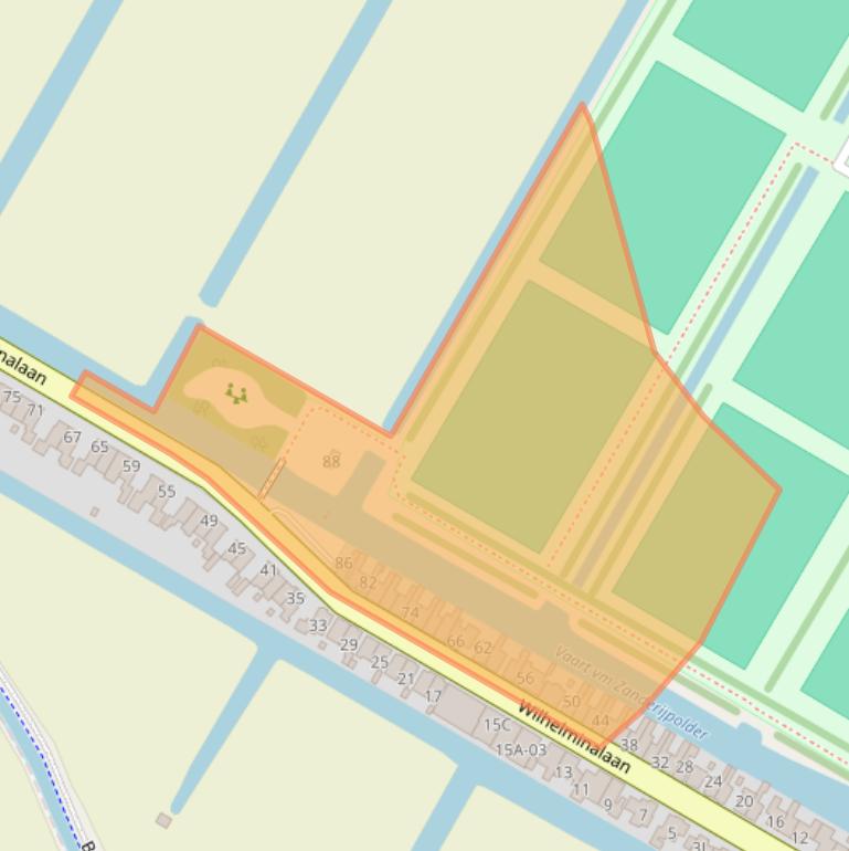 Kaart van postcodegebied 2182CE.