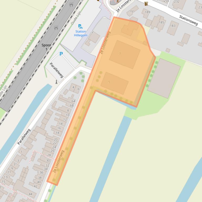 Kaart van postcodegebied 2182CG.