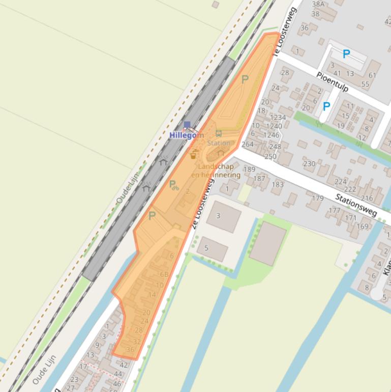 Kaart van postcodegebied 2182CJ.