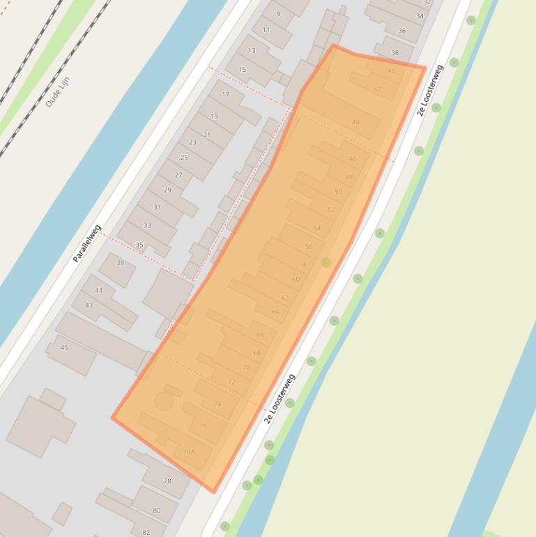 Kaart van postcodegebied 2182CK.