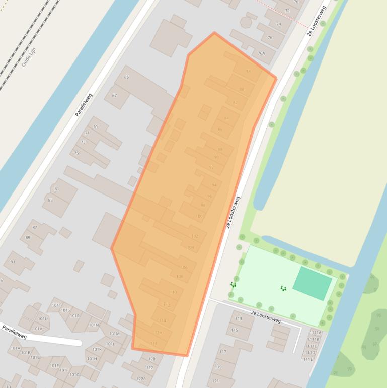 Kaart van postcodegebied 2182CL.