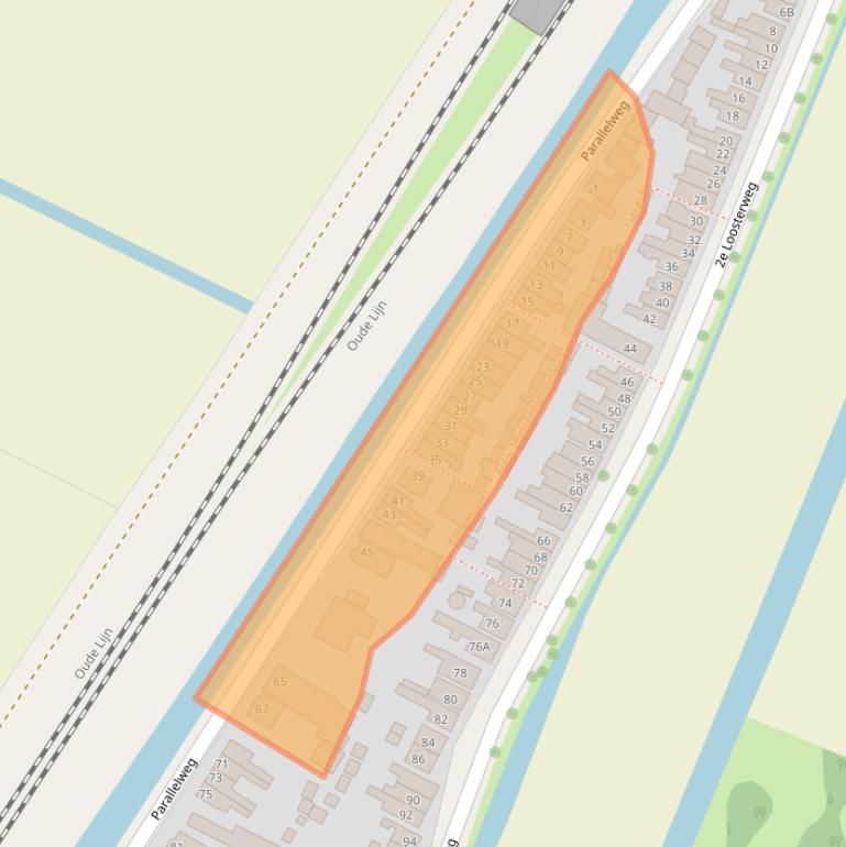 Kaart van postcodegebied 2182CP.