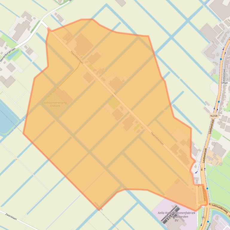 Kaart van postcodegebied 2182DE.