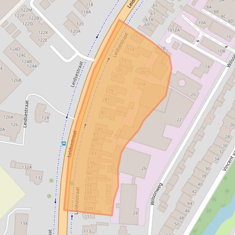 Kaart van postcodegebied 2182DJ.