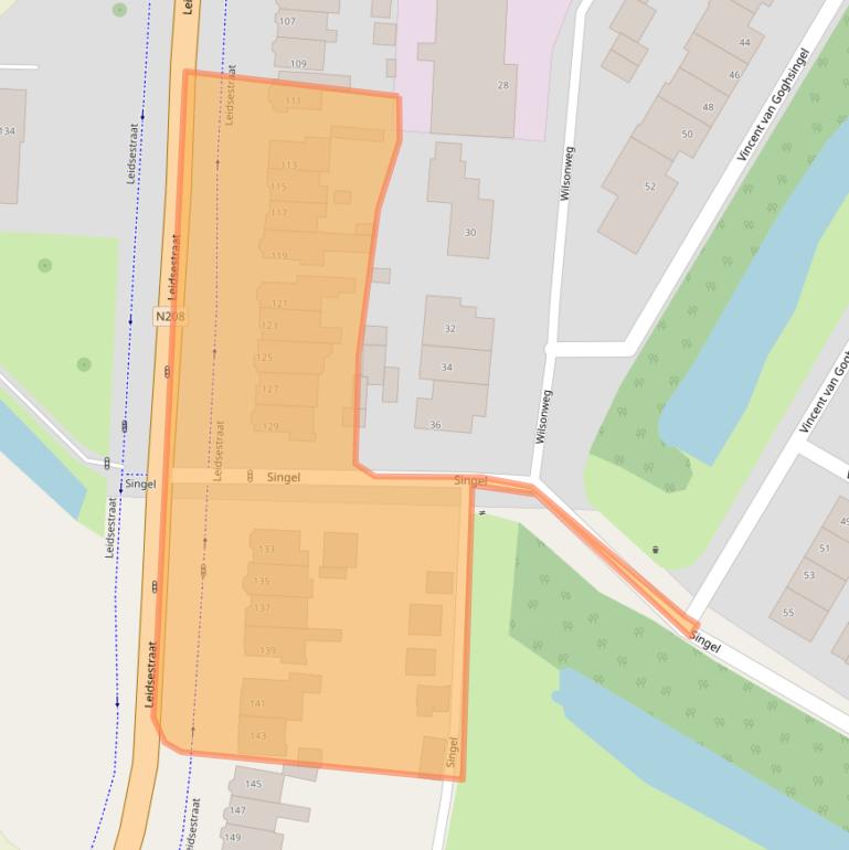 Kaart van postcodegebied 2182DK.