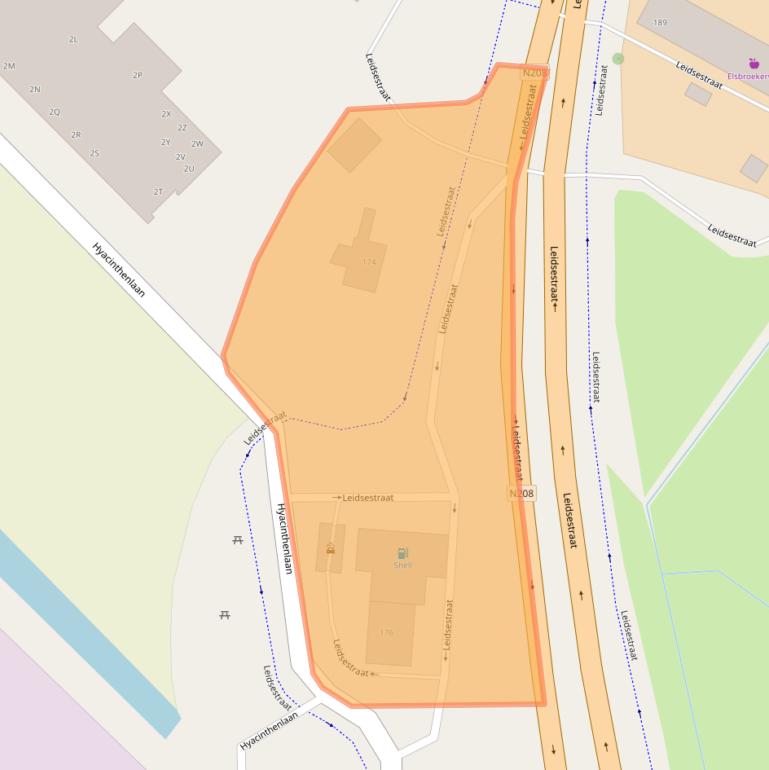 Kaart van postcodegebied 2182DT.