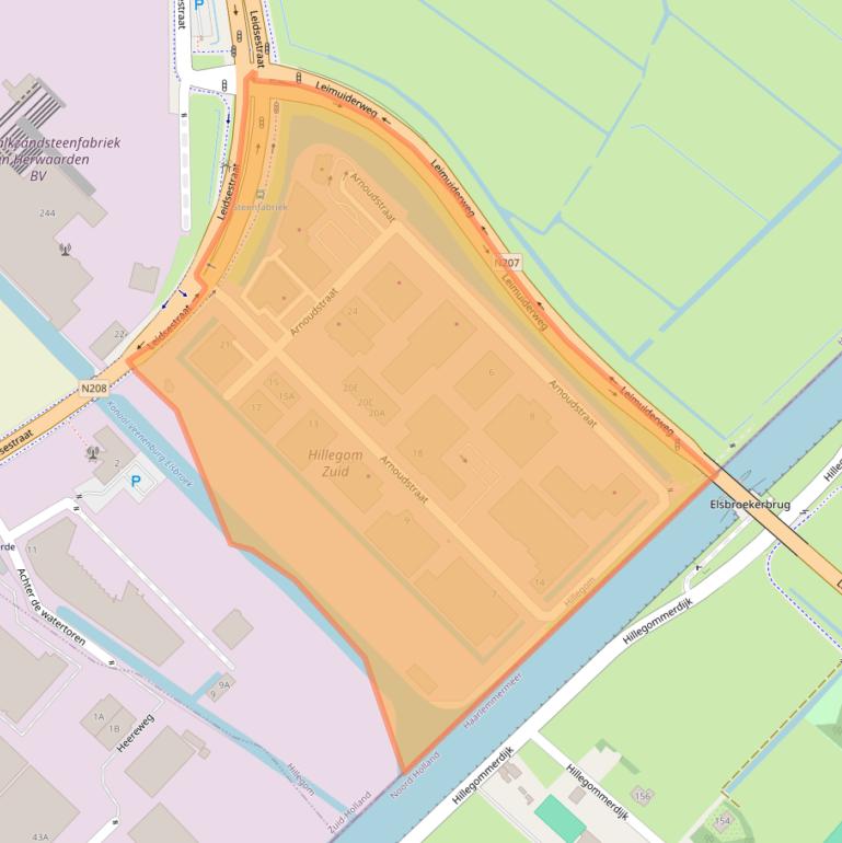 Kaart van postcodegebied 2182DZ.