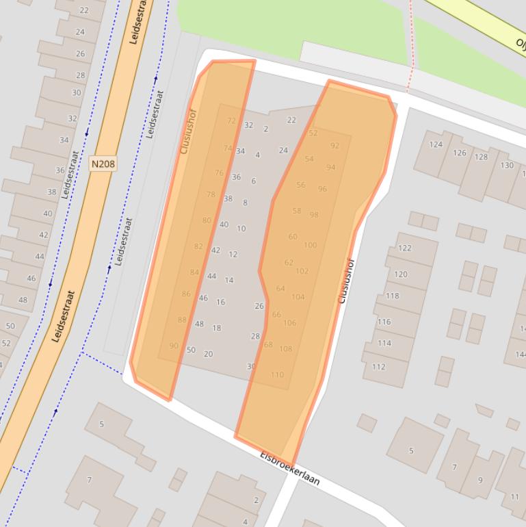 Kaart van postcodegebied 2182EC.