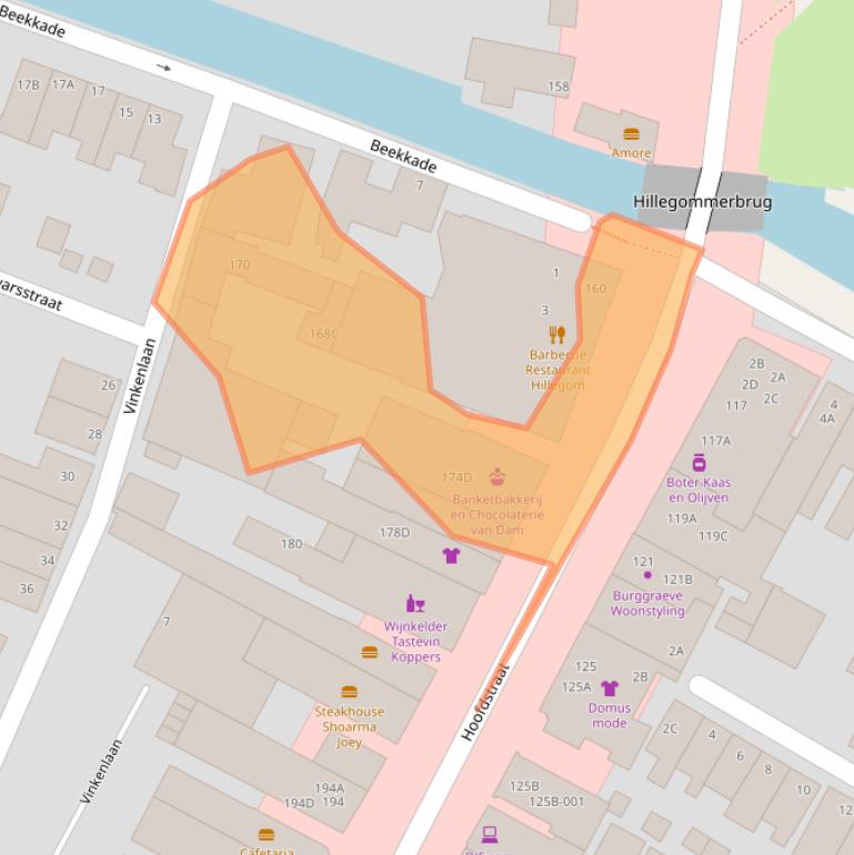 Kaart van postcodegebied 2182EP.