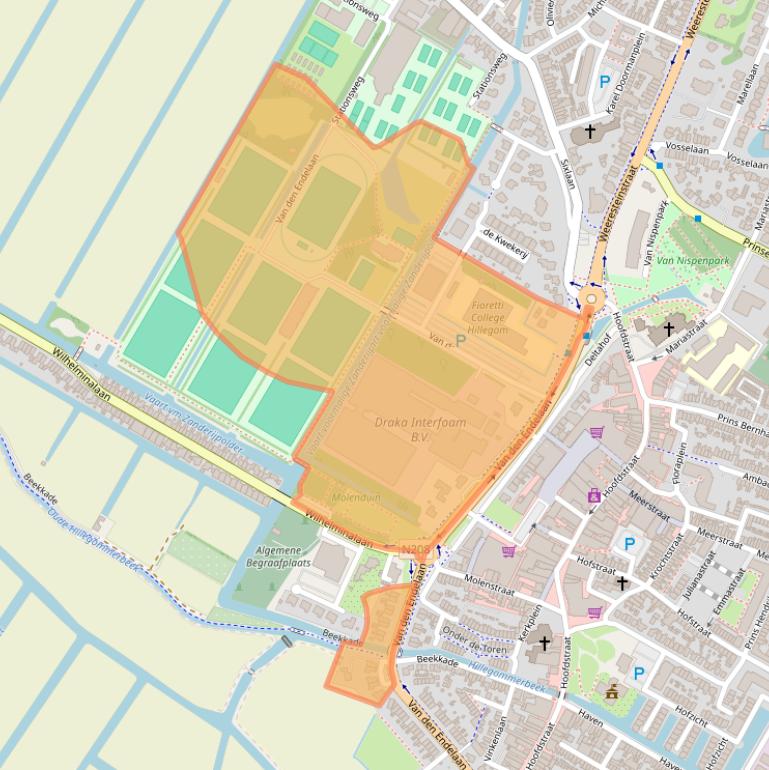 Kaart van postcodegebied 2182ES.