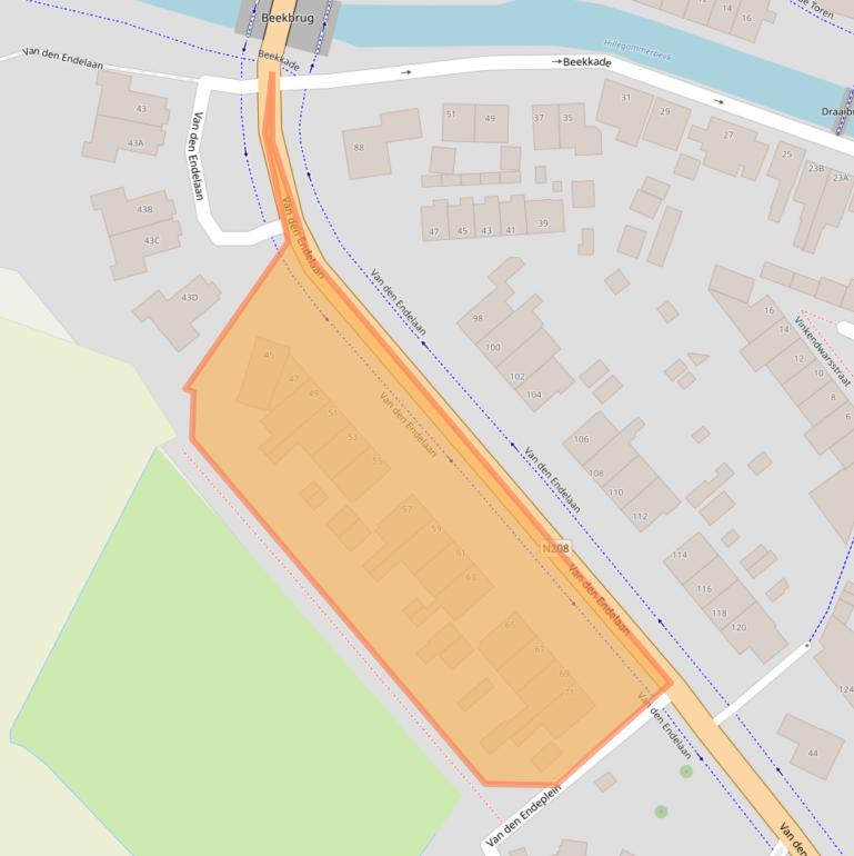 Kaart van postcodegebied 2182ET.