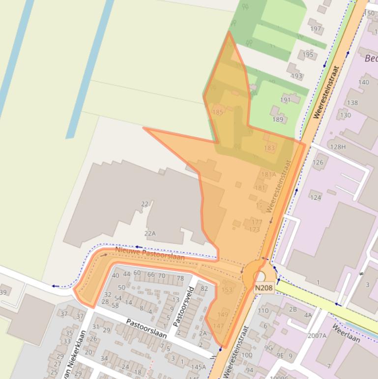 Kaart van postcodegebied 2182GV.