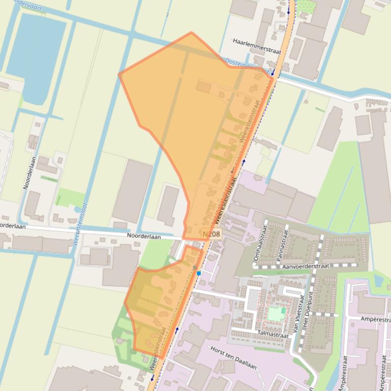 Kaart van postcodegebied 2182GW.