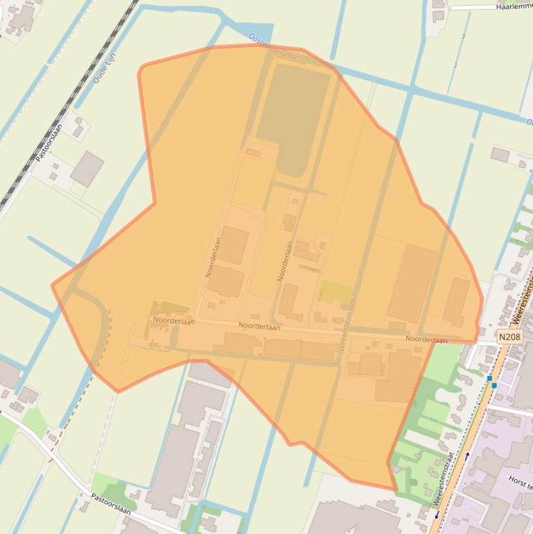 Kaart van postcodegebied 2182GZ.