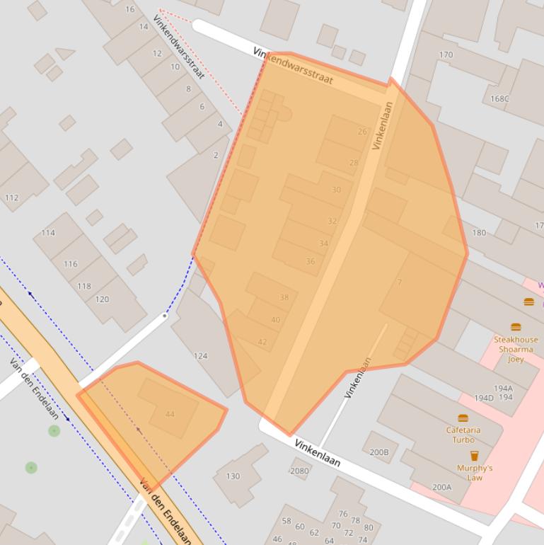 Kaart van postcodegebied 2182JH.