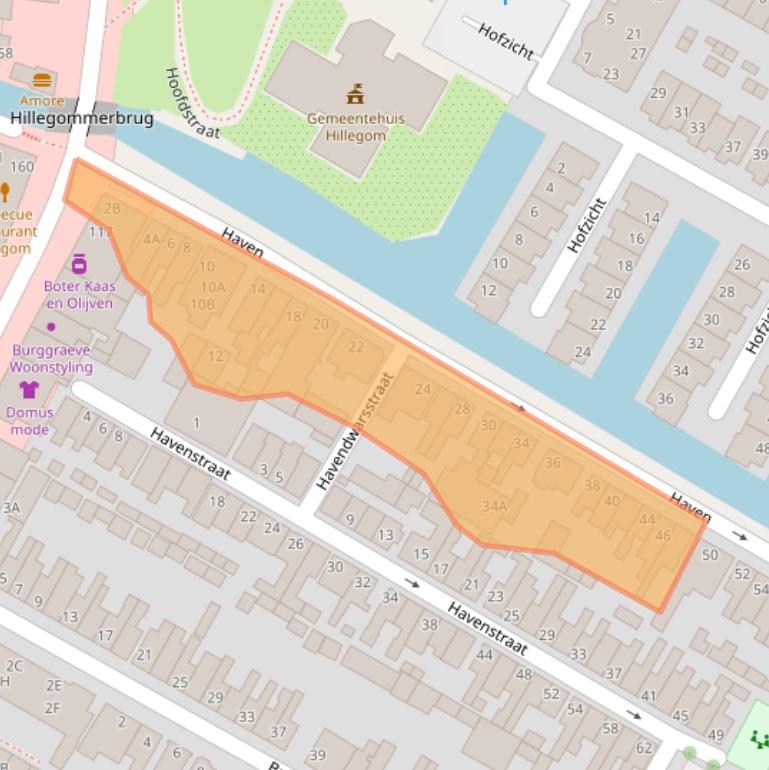 Kaart van postcodegebied 2182JK.