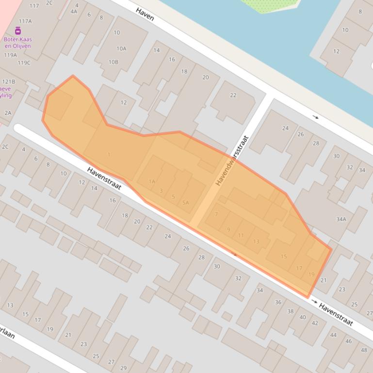 Kaart van postcodegebied 2182JP.