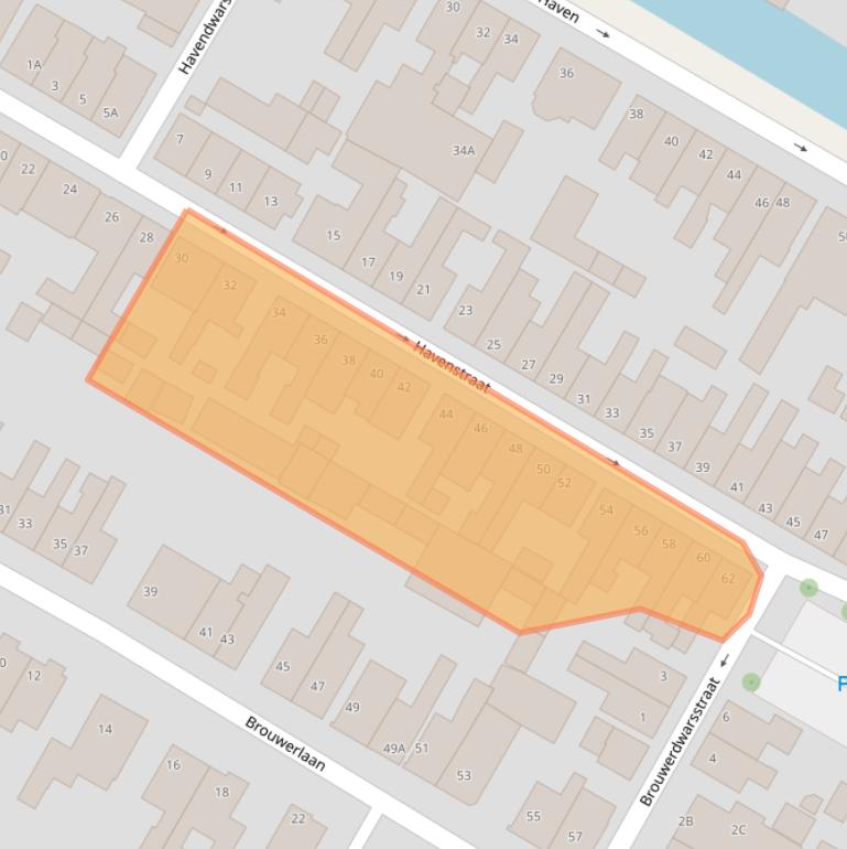 Kaart van postcodegebied 2182JT.