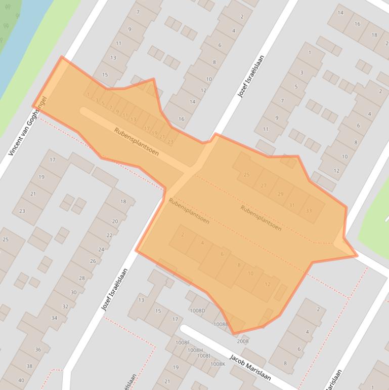 Kaart van postcodegebied 2182LG.