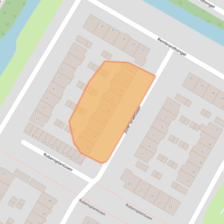 Kaart van postcodegebied 2182LJ.