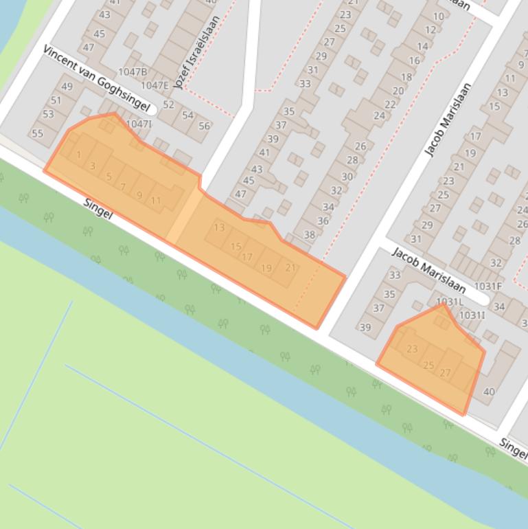 Kaart van postcodegebied 2182LS.