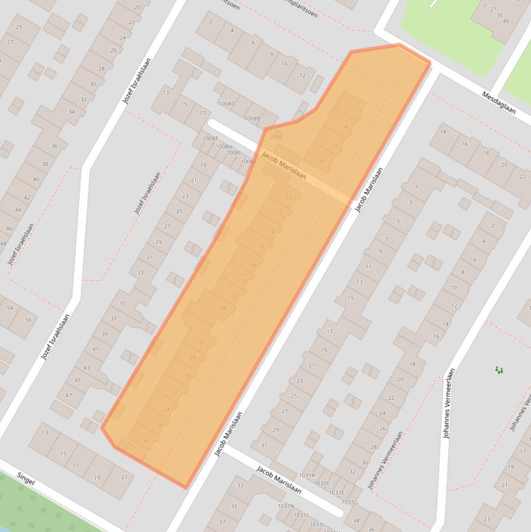 Kaart van postcodegebied 2182MB.
