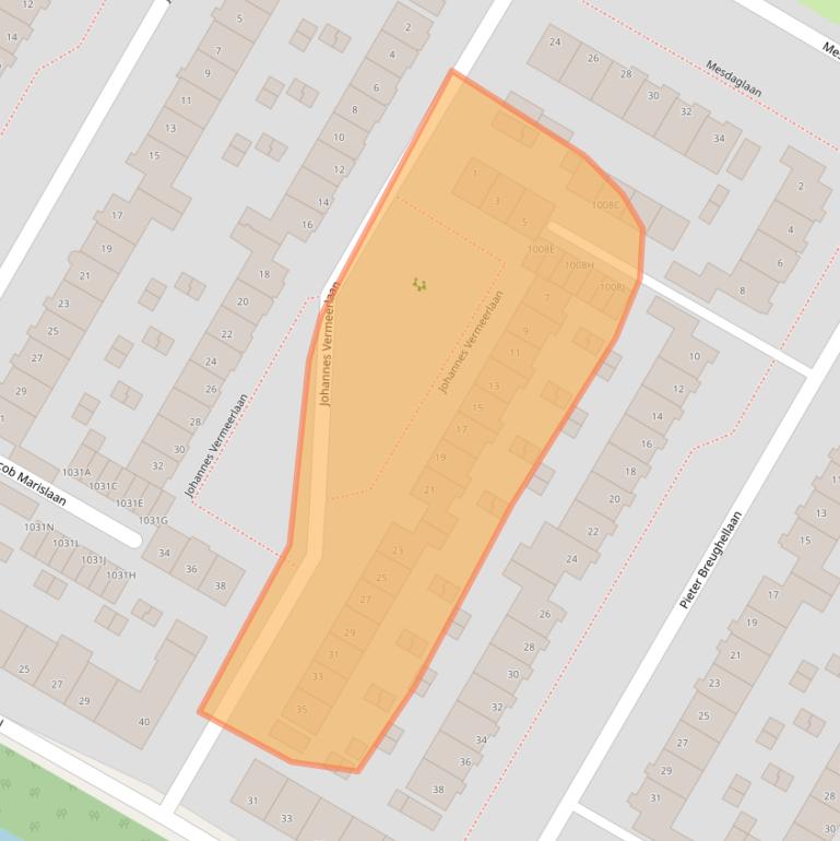 Kaart van postcodegebied 2182MC.