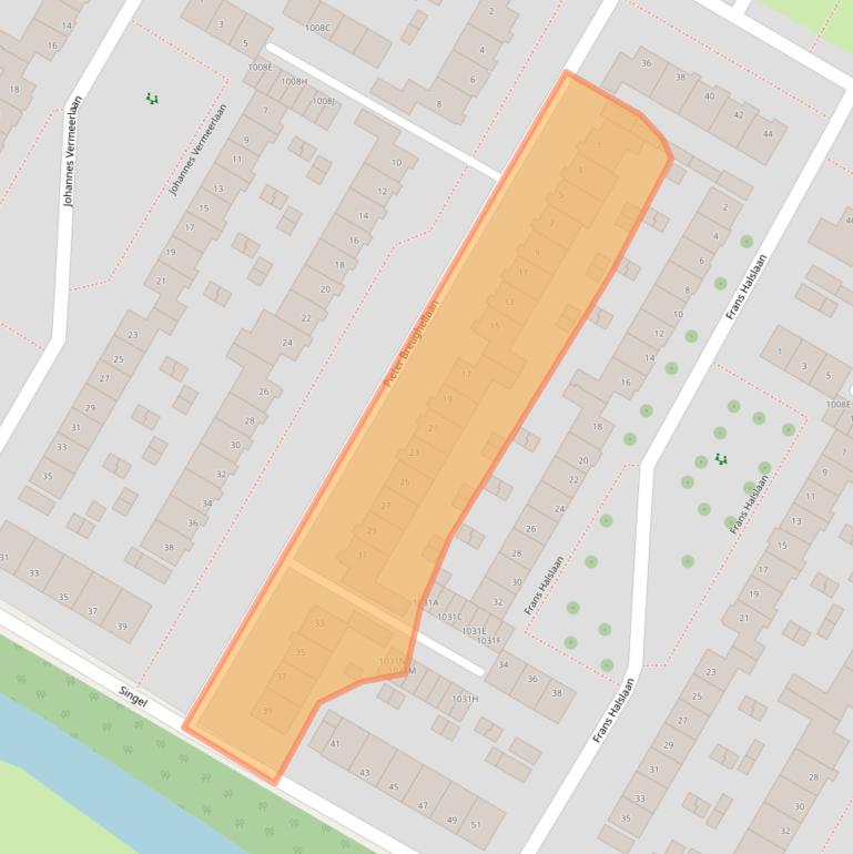 Kaart van postcodegebied 2182ME.