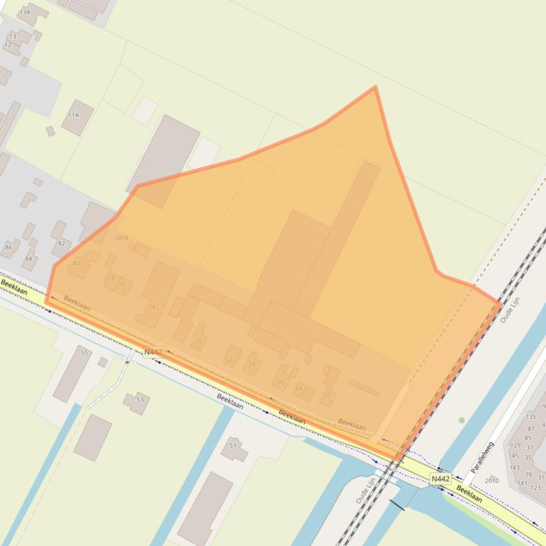 Kaart van postcodegebied 2182NG.