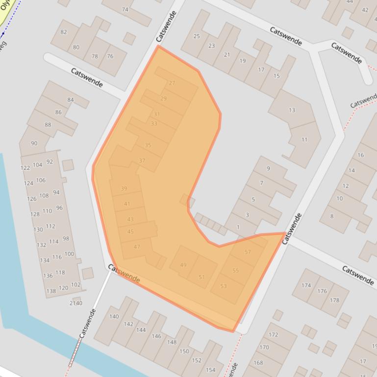 Kaart van postcodegebied 2182PG.