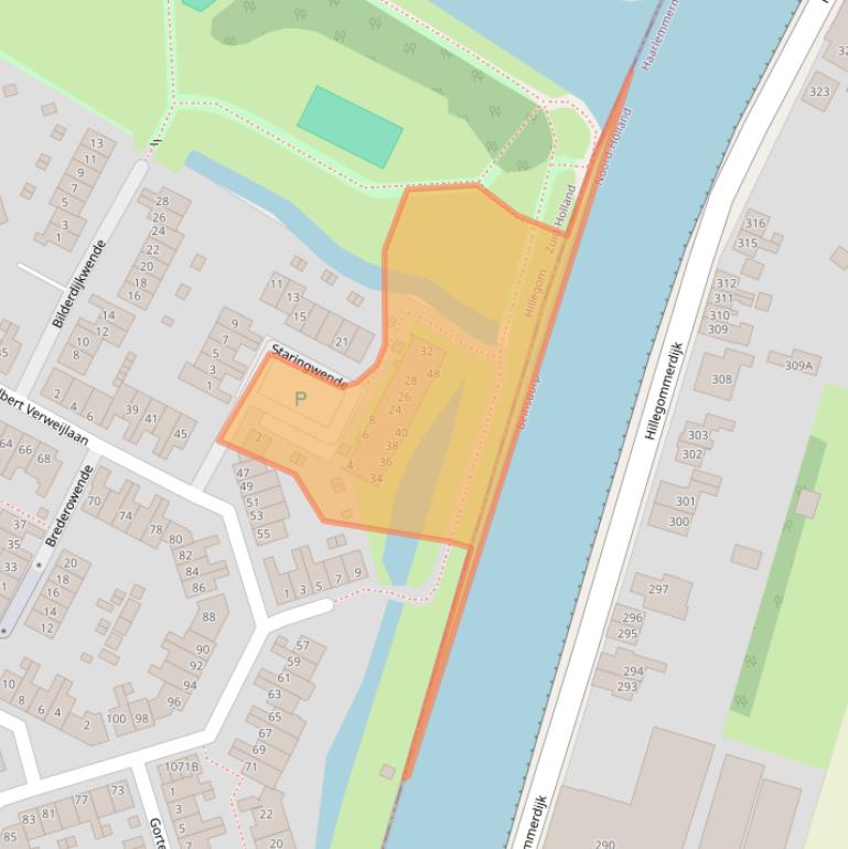 Kaart van postcodegebied 2182PL.