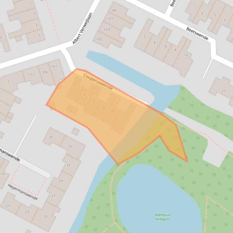 Kaart van postcodegebied 2182PR.