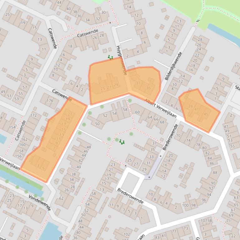 Kaart van postcodegebied 2182PS.