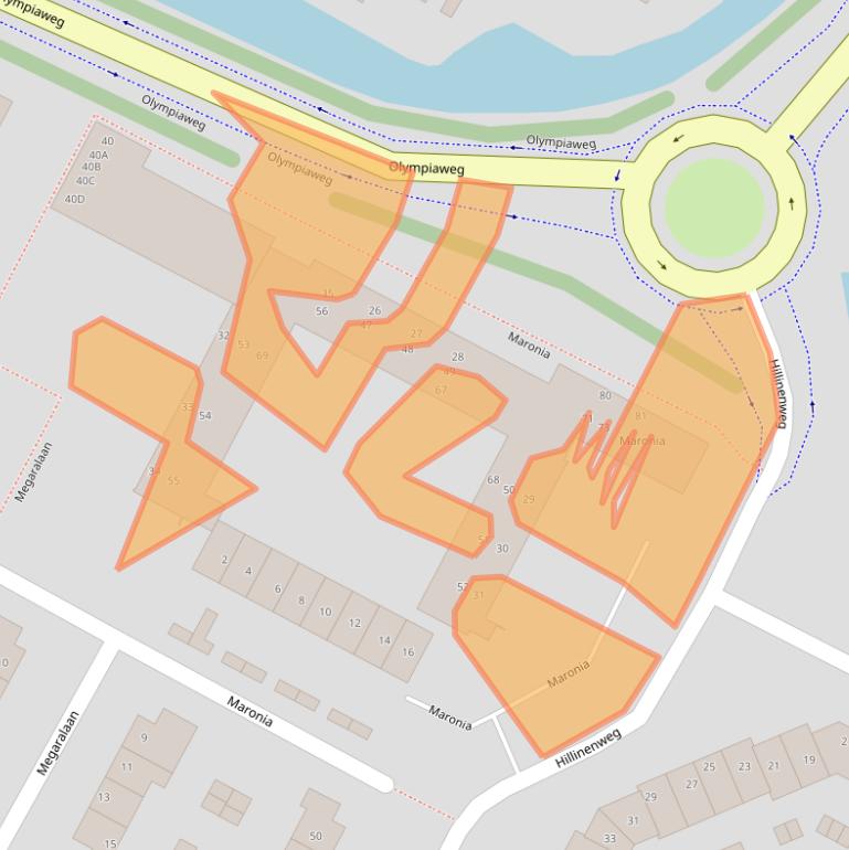 Kaart van postcodegebied 2182RK.