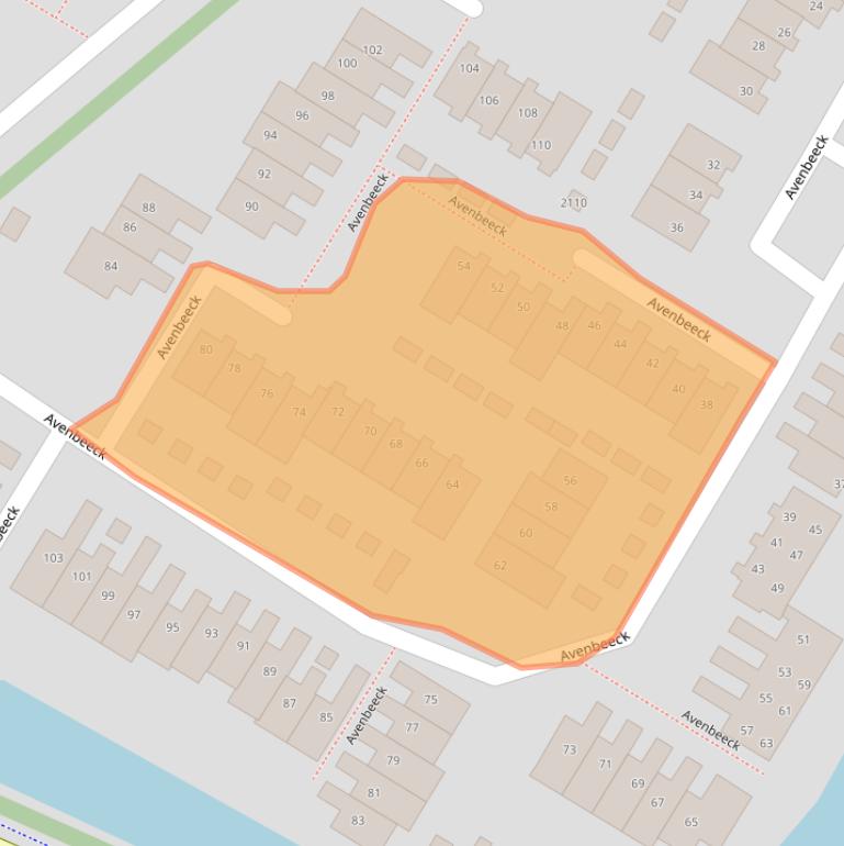 Kaart van postcodegebied 2182RX.