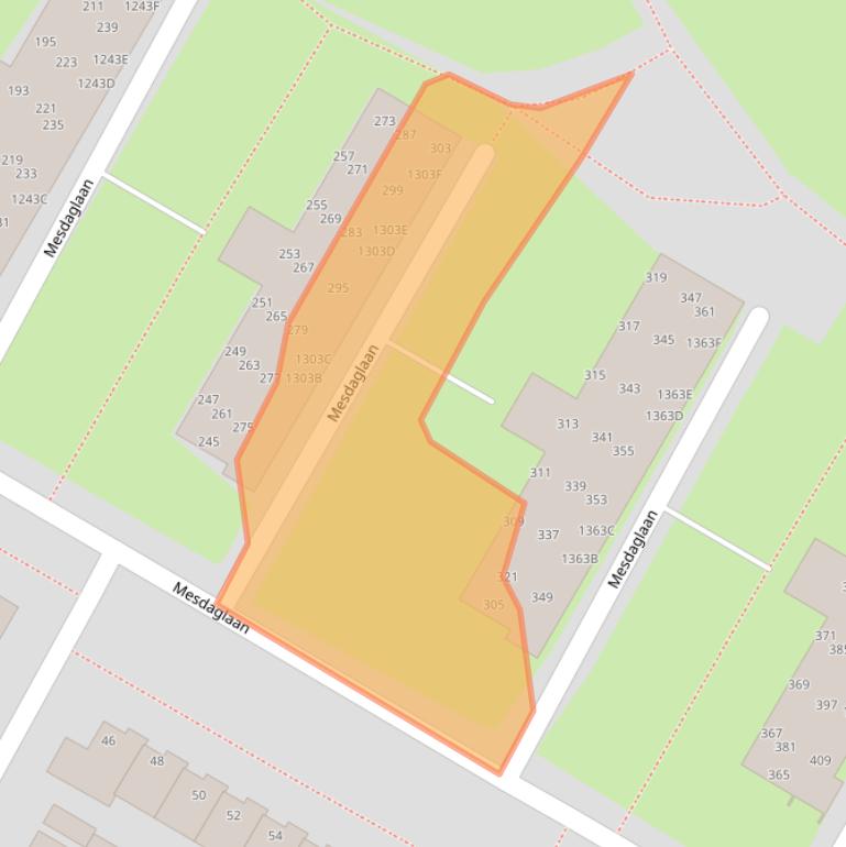 Kaart van postcodegebied 2182SN.