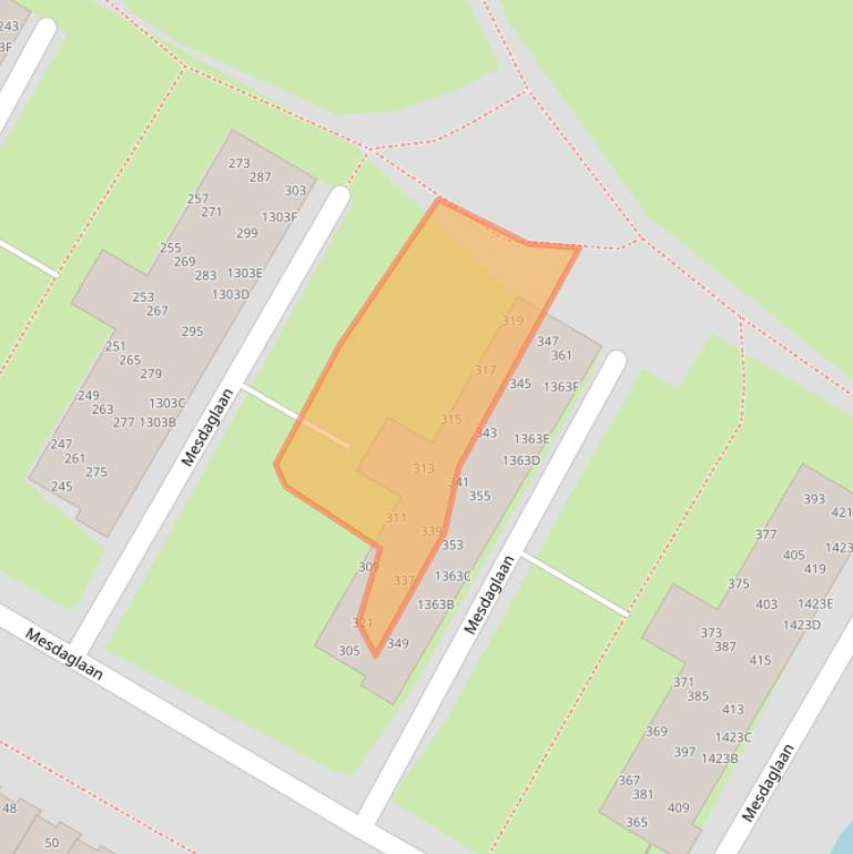 Kaart van postcodegebied 2182SP.