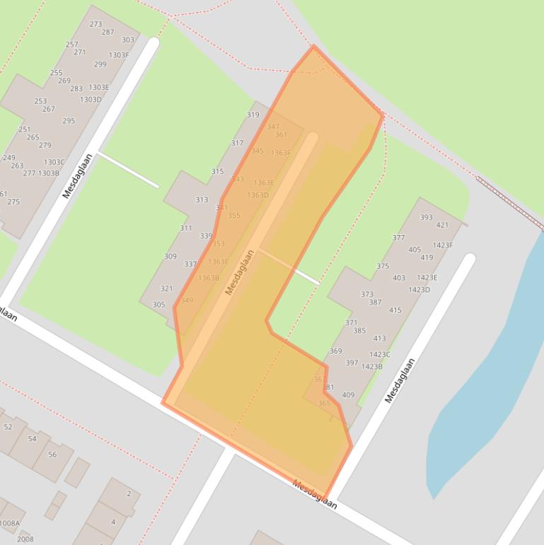 Kaart van postcodegebied 2182SR.