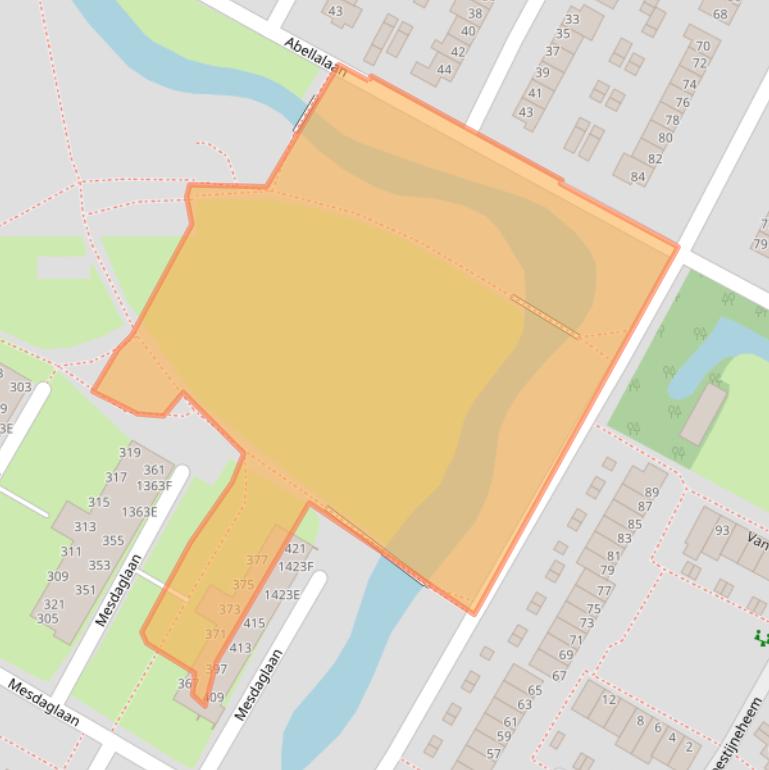 Kaart van postcodegebied 2182ST.