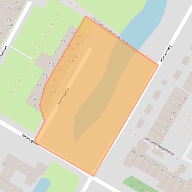 Kaart van postcodegebied 2182SV.