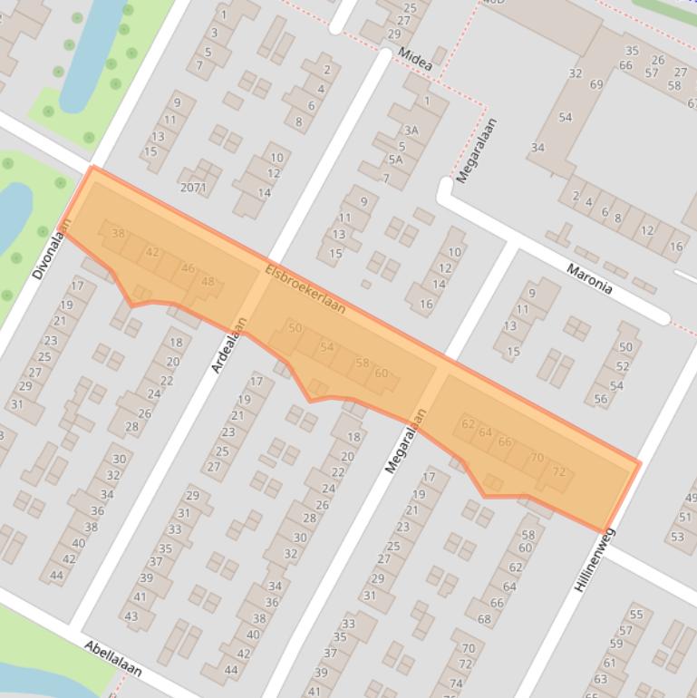 Kaart van postcodegebied 2182TD.