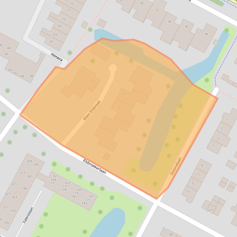 Kaart van postcodegebied 2182TE.