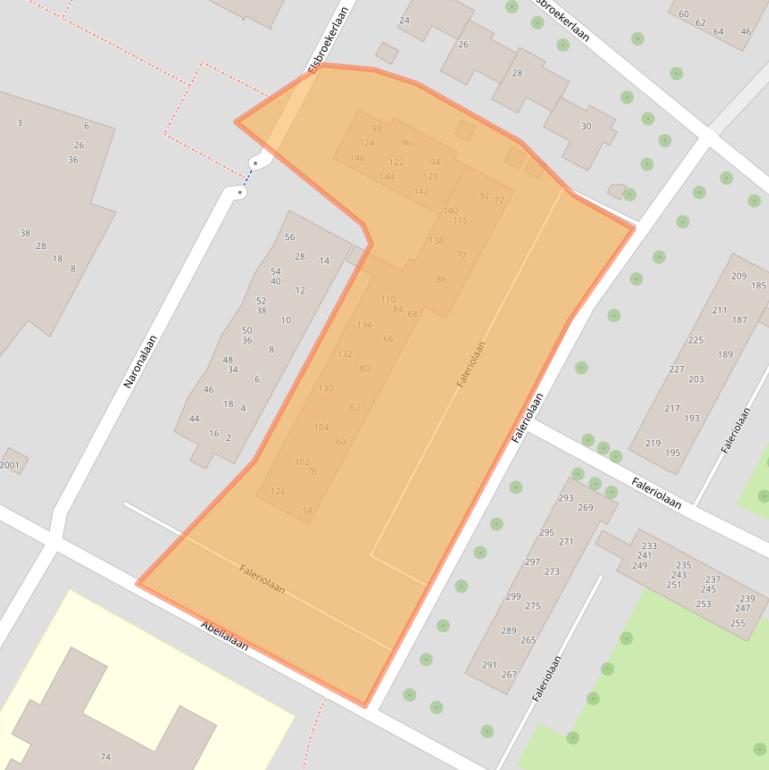 Kaart van postcodegebied 2182TJ.