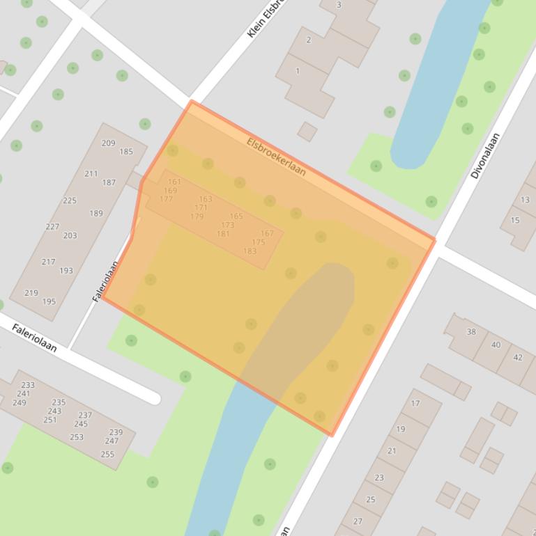 Kaart van postcodegebied 2182TK.