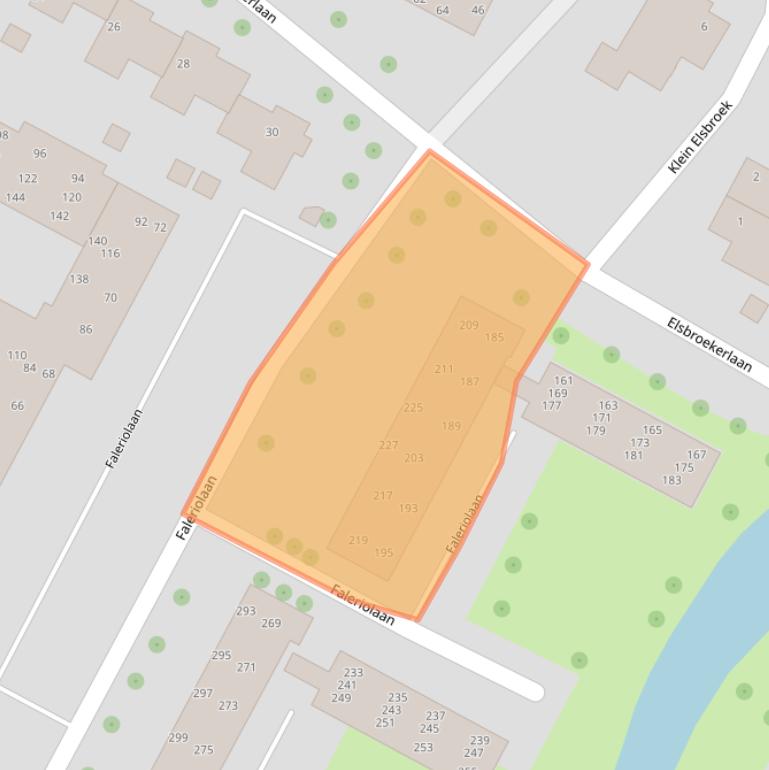 Kaart van postcodegebied 2182TL.