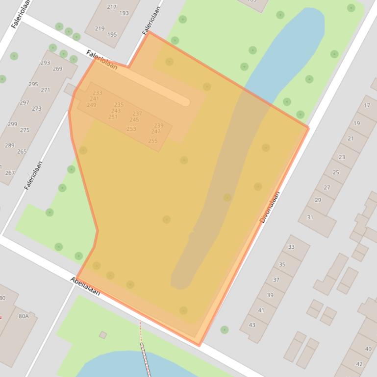 Kaart van postcodegebied 2182TM.