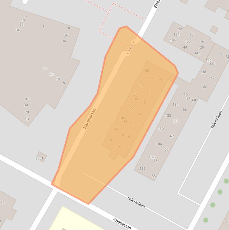 Kaart van postcodegebied 2182TP.