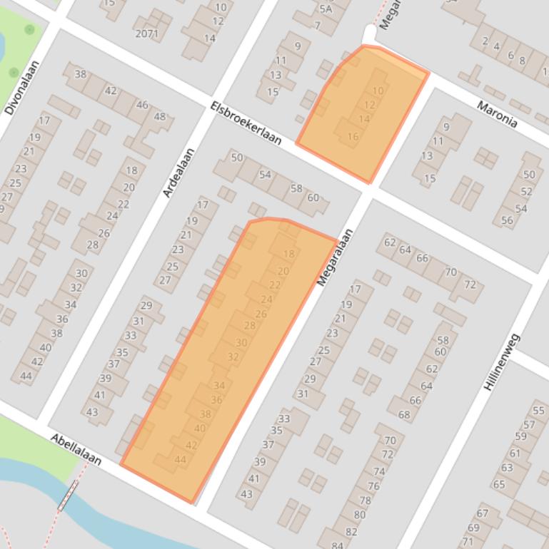 Kaart van postcodegebied 2182TW.